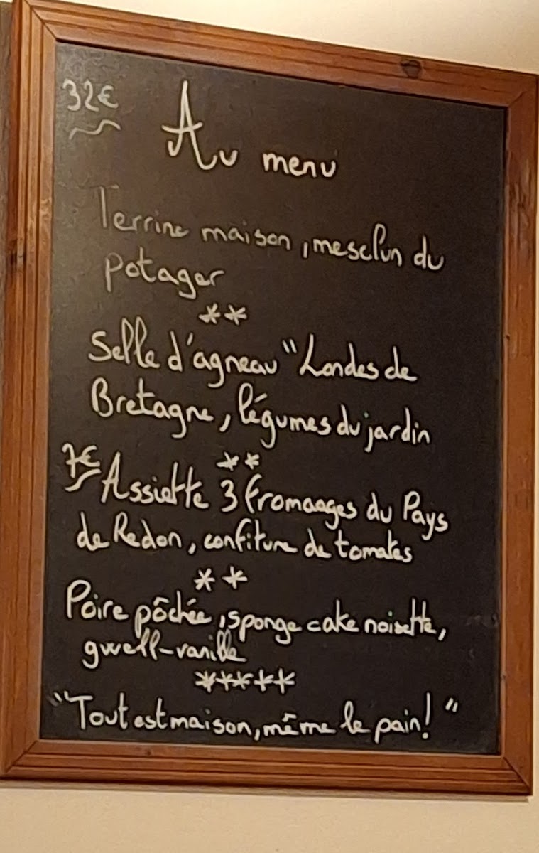 Menu La Morinais - Restaurant À La Ferme, Camping Et Gîte-2