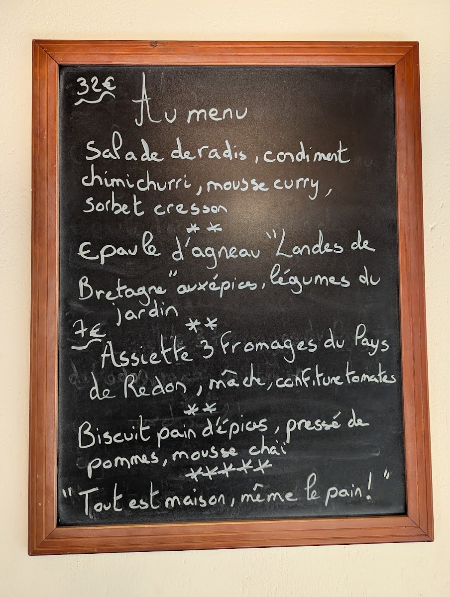 Menu La Morinais - Restaurant À La Ferme, Camping Et Gîte-3