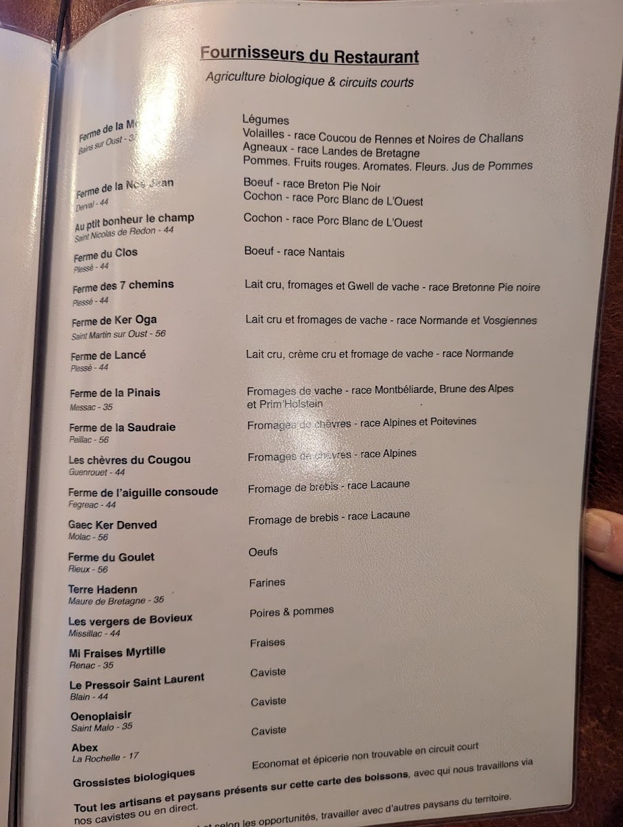 Menu La Morinais - Restaurant À La Ferme, Camping Et Gîte-5